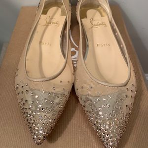 Christian Louboutin crystal flat shoes